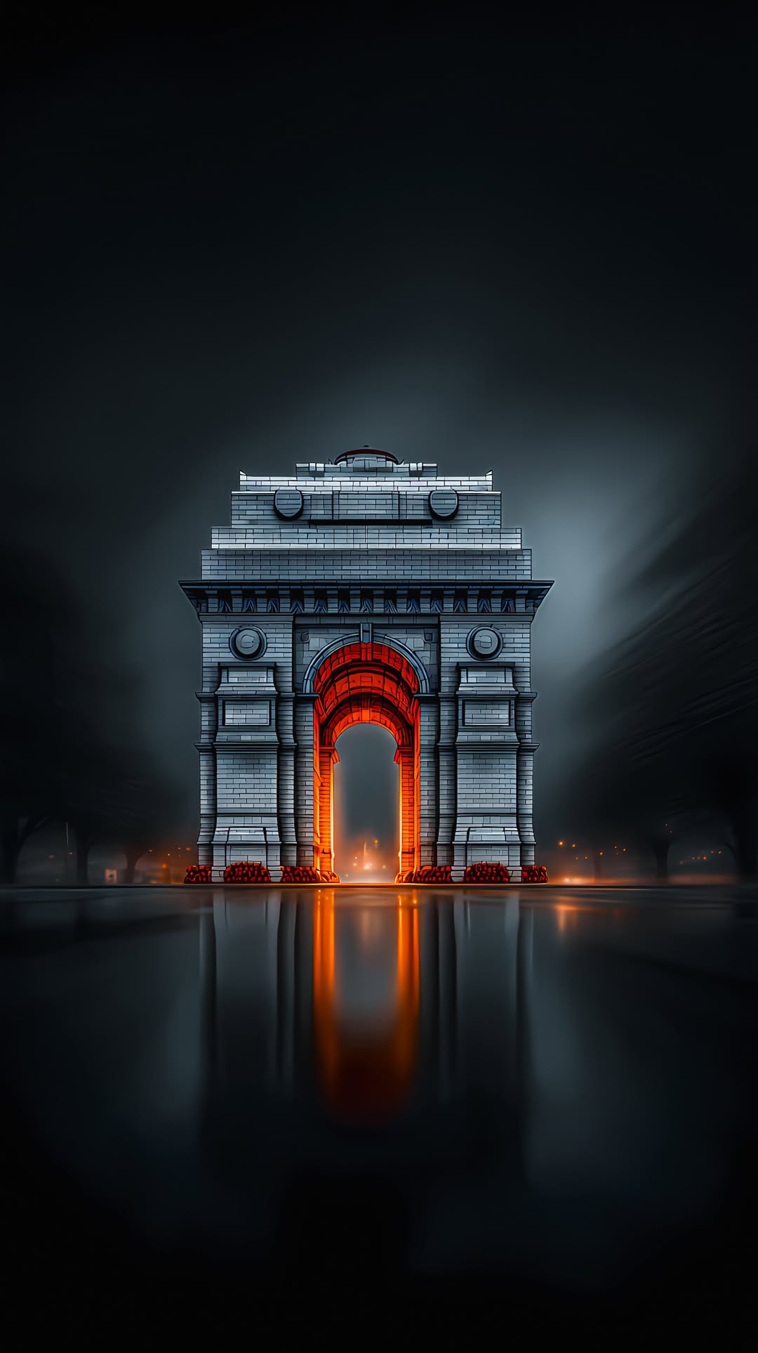 India Gate Night Glow - landmark wallpaper for OpersCraft