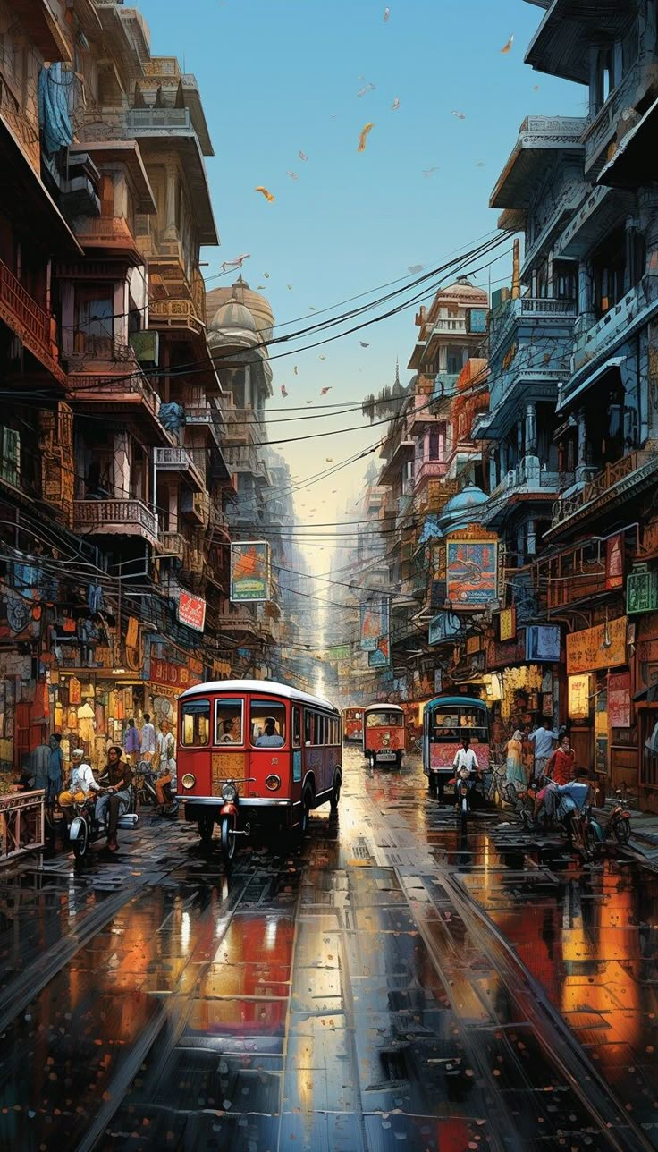 Indian Street Scene - urban wallpaper for OpersCraft