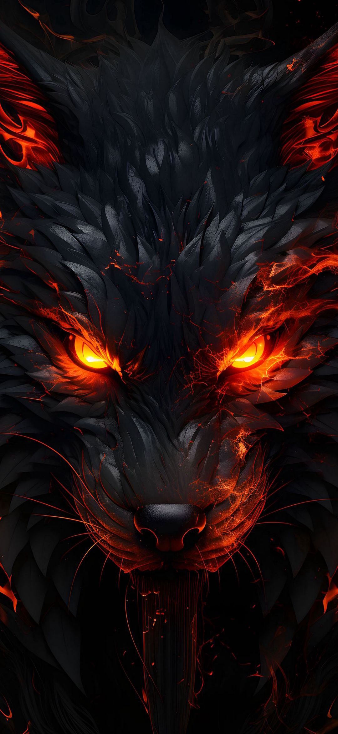 Inferno Wolf Gaze - wolf wallpaper for OpersCraft