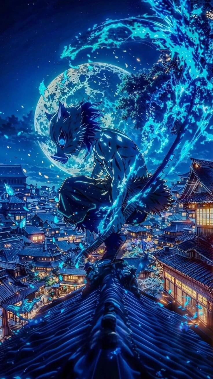 Inosuke's Blue Moon Night - random wallpaper for OpersCraft