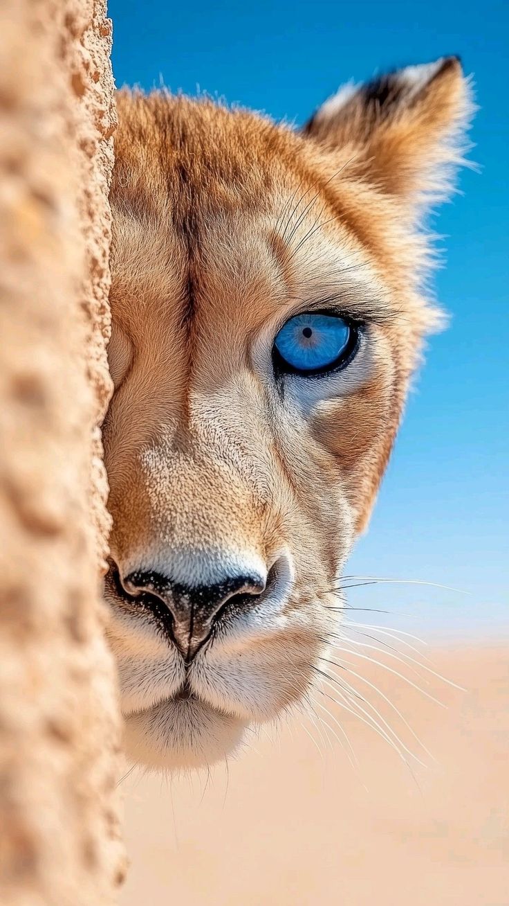 Intense Blue Cat Eye - animal wallpaper for OpersCraft