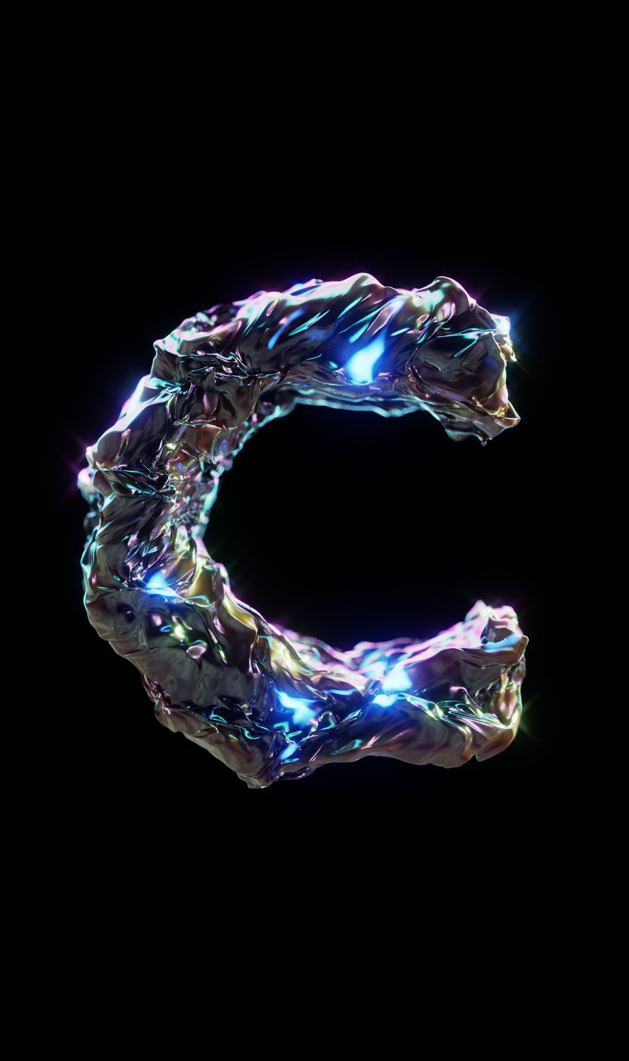 Iridescent Letter C - abstract wallpaper for OpersCraft