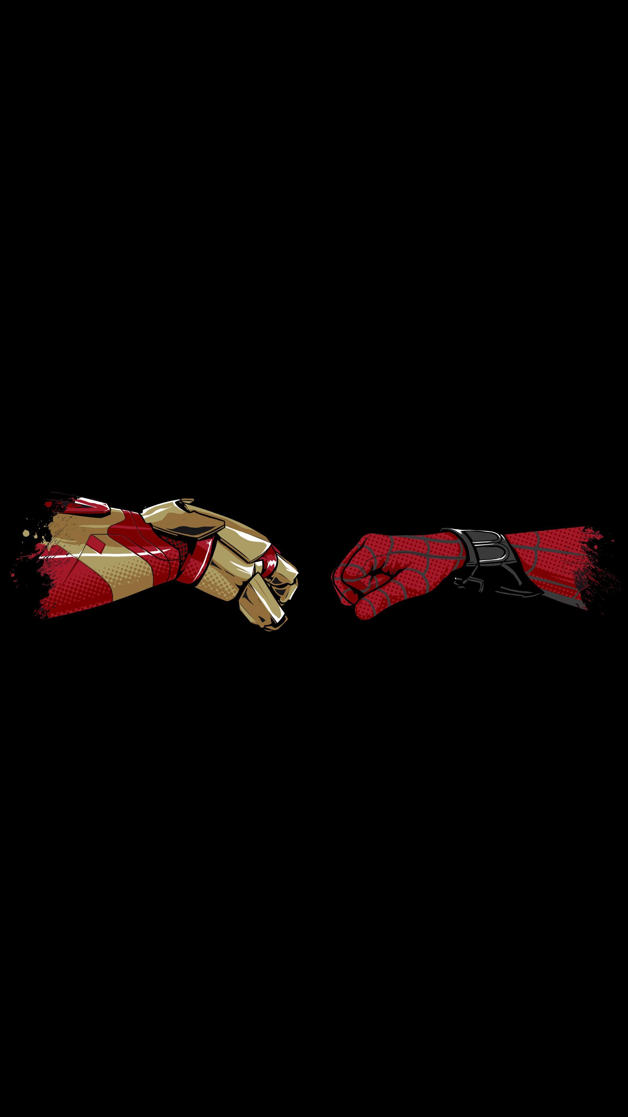 Iron Man Spiderman Fistbump - marvel wallpaper for OpersCraft