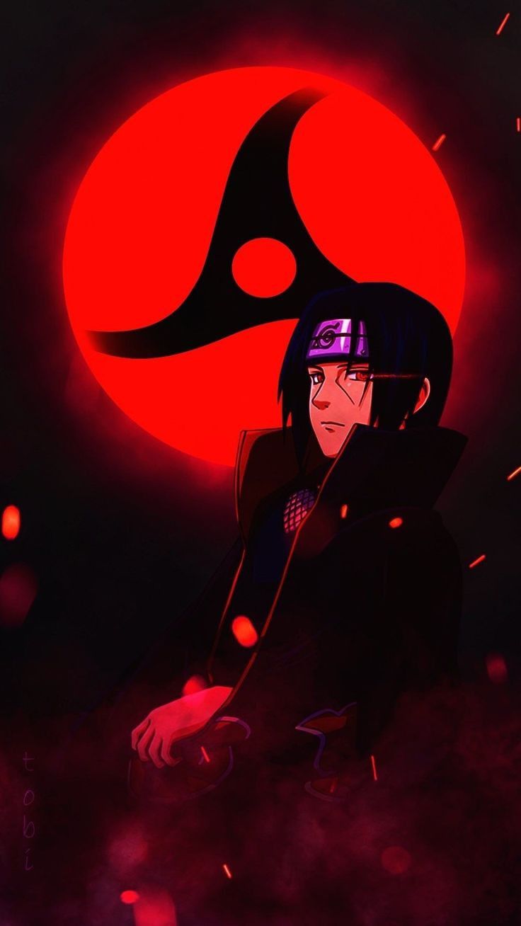 Itachi Uchiha Red Moon - naruto wallpaper for OpersCraft