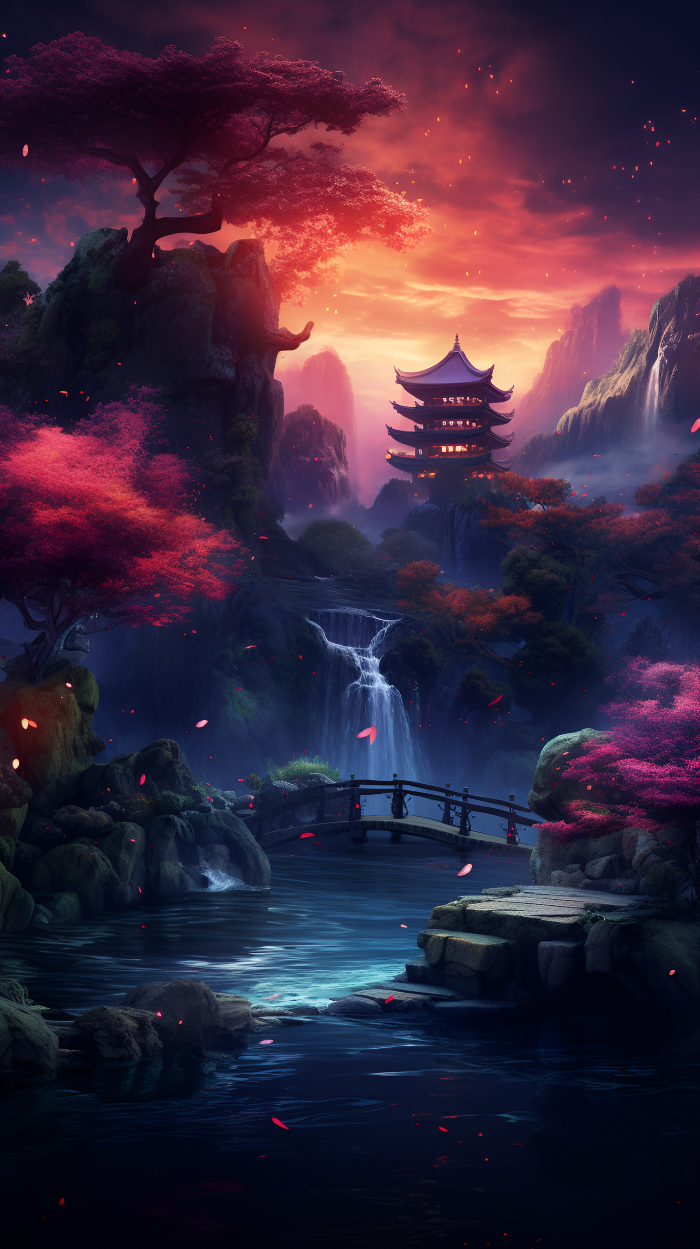 Japanese Pagoda Landscape - random wallpaper for OpersCraft