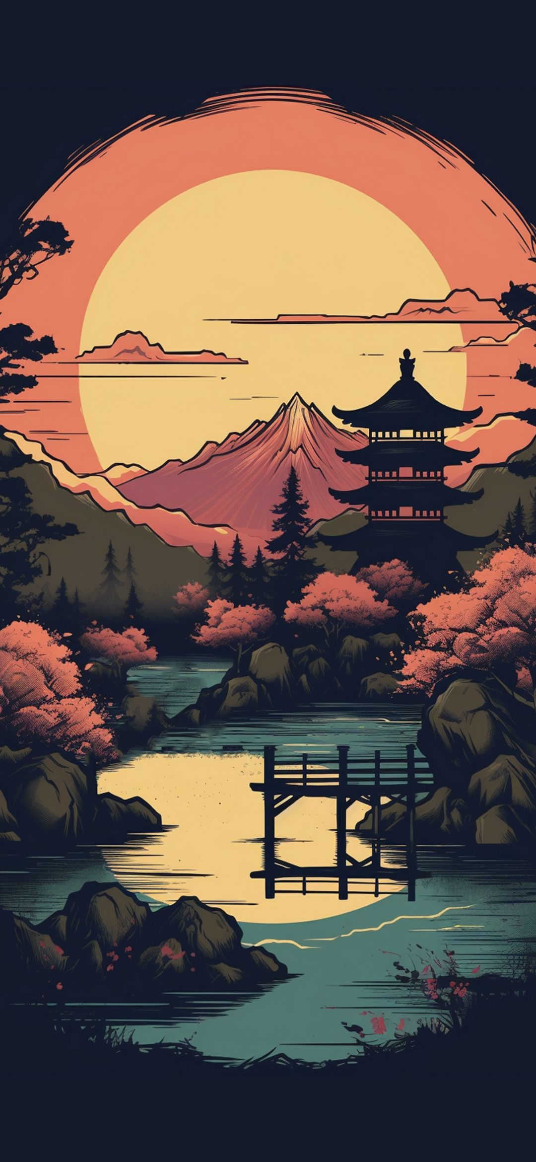 Japanese Temple Landscape - japan wallpaper for OpersCraft