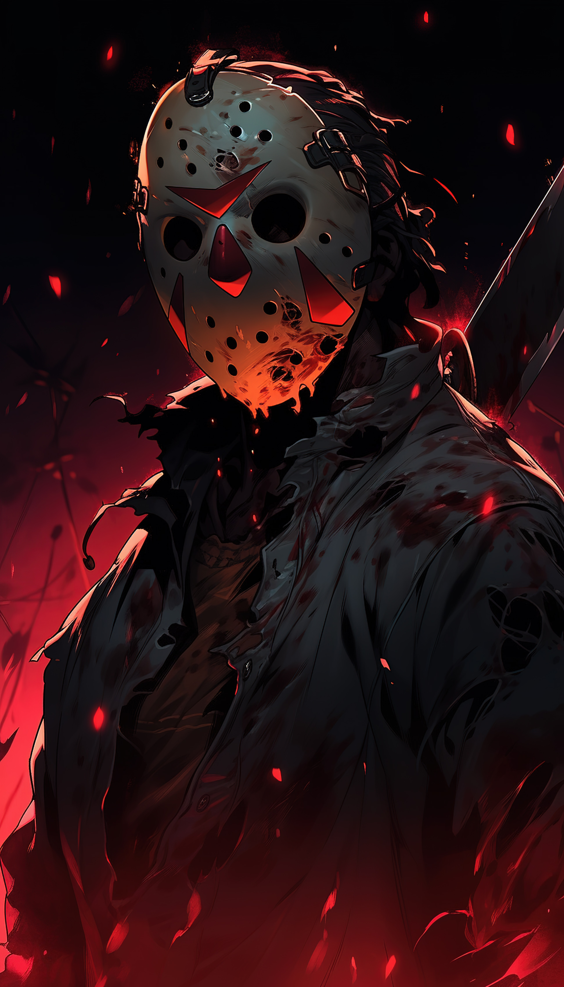 Jason Voorhees Red Glow - horror wallpaper for OpersCraft