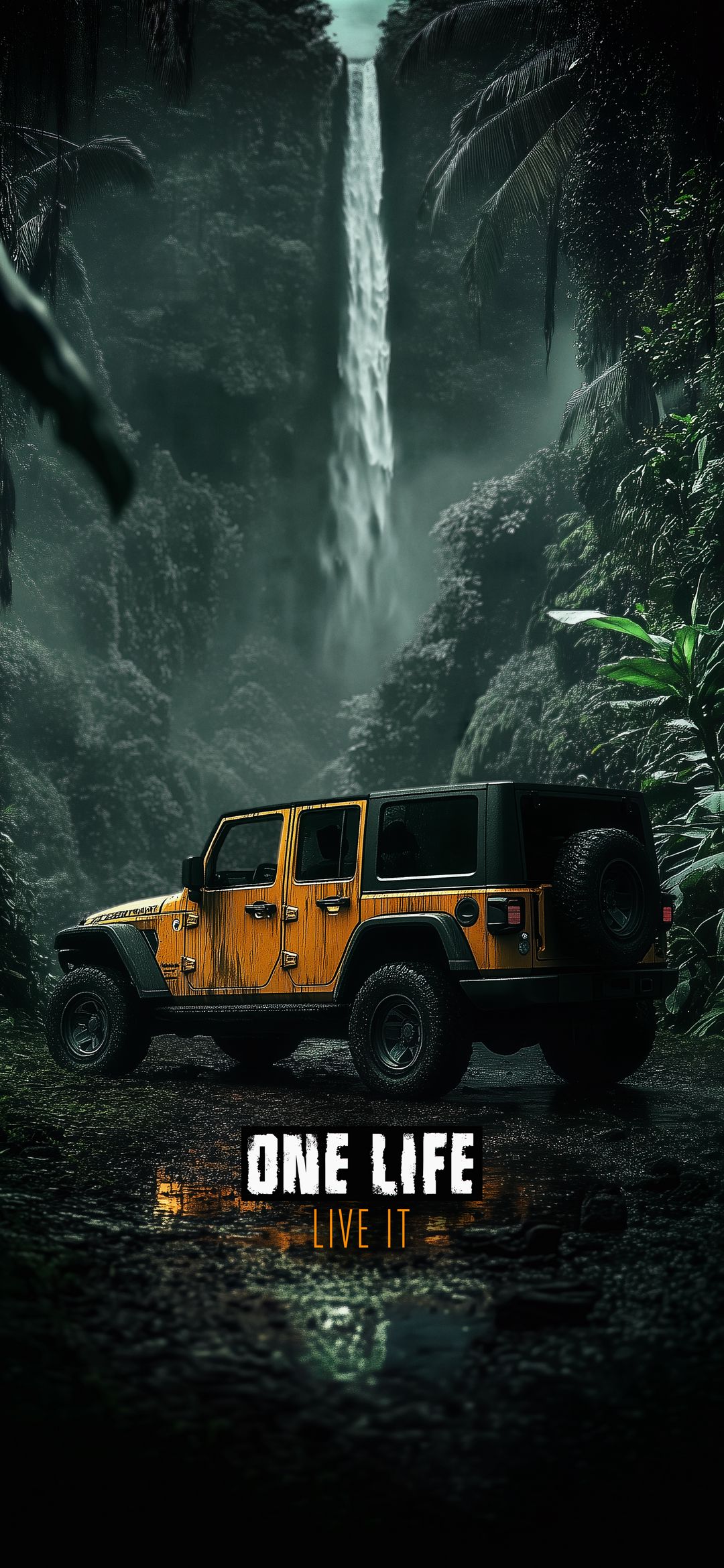 Jeep Waterfall Adventure - random wallpaper for OpersCraft