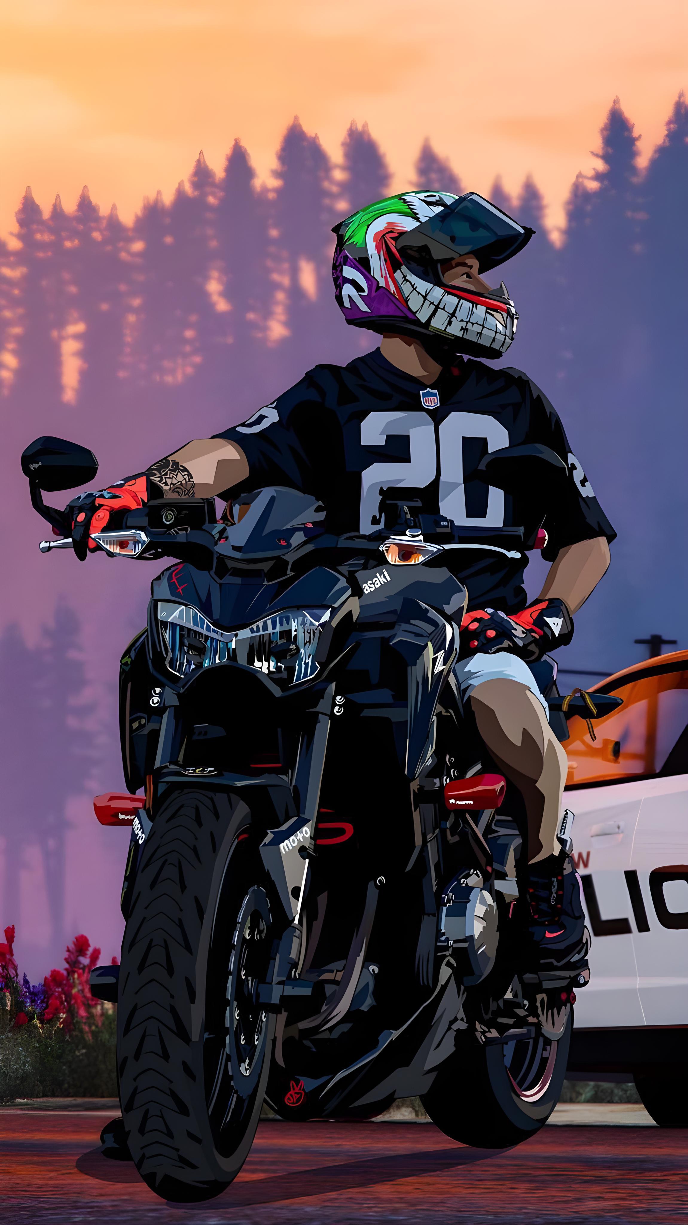 Joker Motorcycle Ride - motorcycle wallpaper for OpersCraft