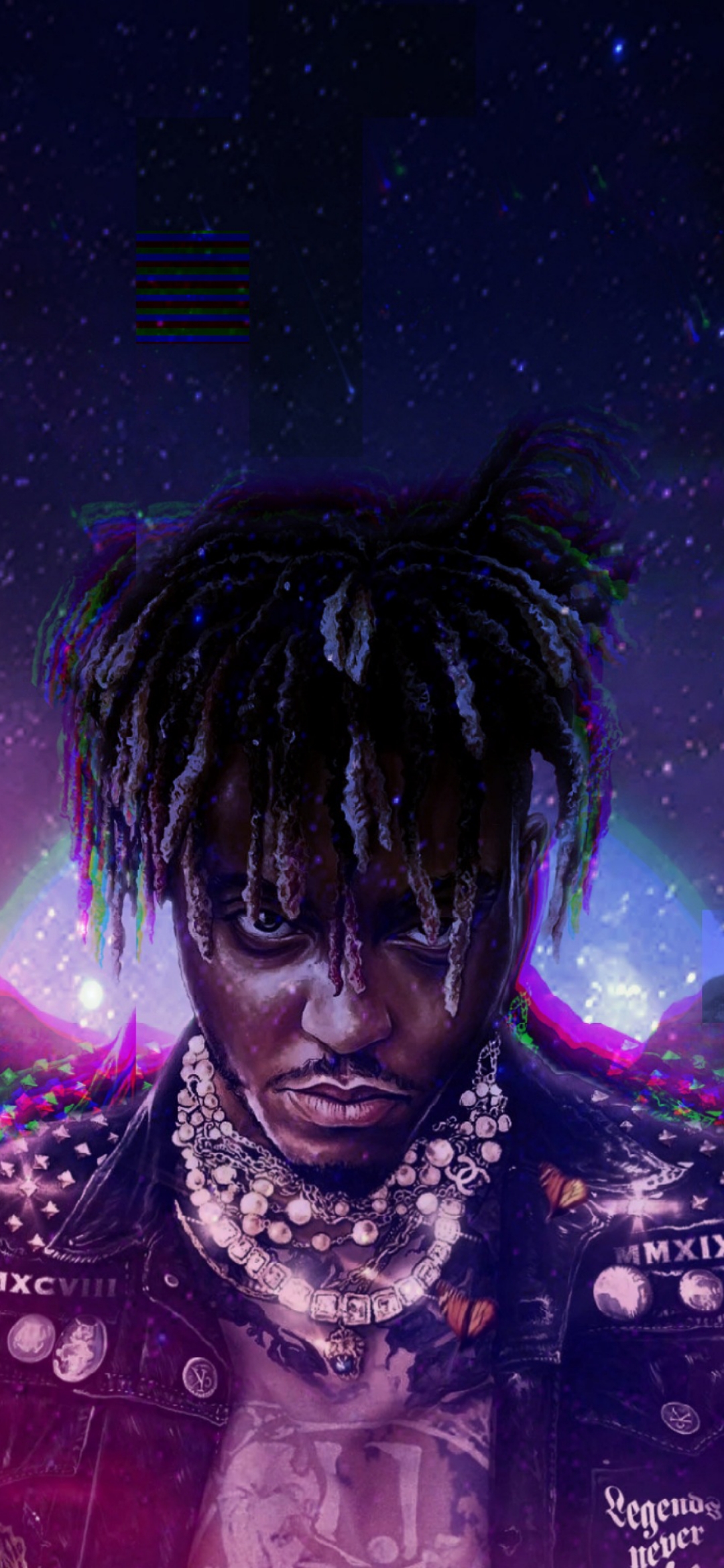 Juice WRLD Galaxy Portrait - rapper wallpaper for OpersCraft