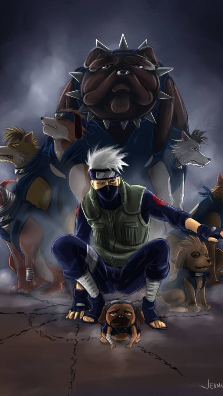 Kakashi and Ninja Dogs - naruto wallpaper for OpersCraft