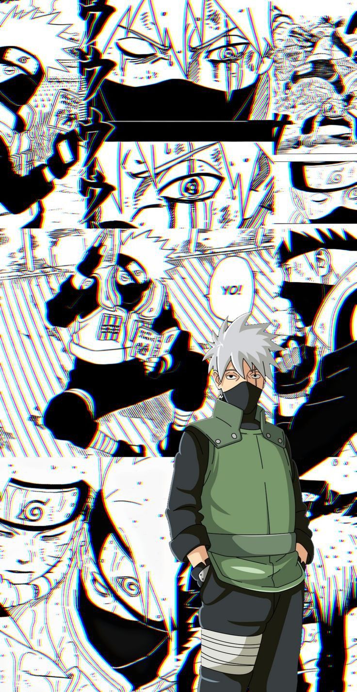 Kakashi Glitch Art - naruto wallpaper for OpersCraft