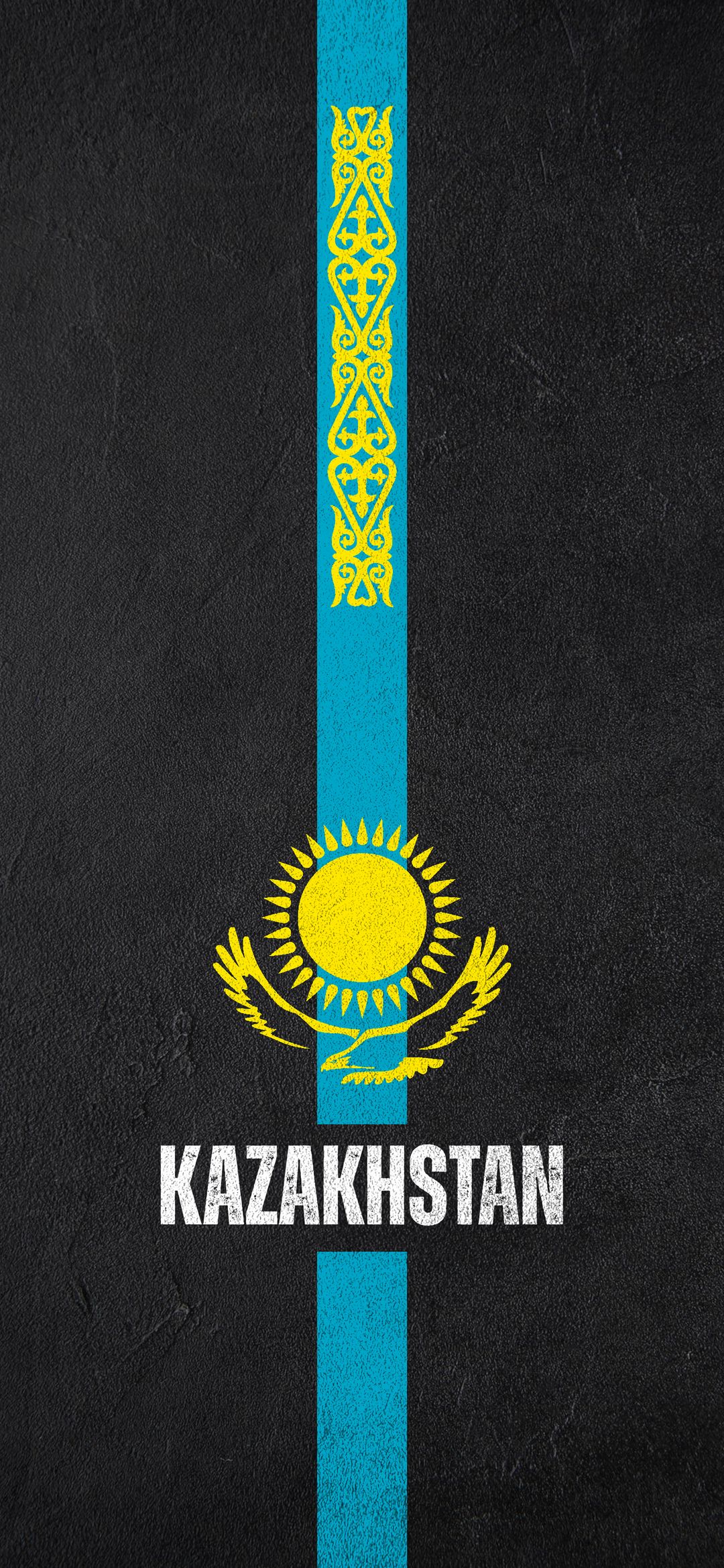 Kazakhstan Flag Art - flags wallpaper for OpersCraft