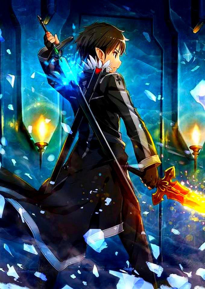 Kirito Dual Wielding Swords - naruto wallpaper for OpersCraft