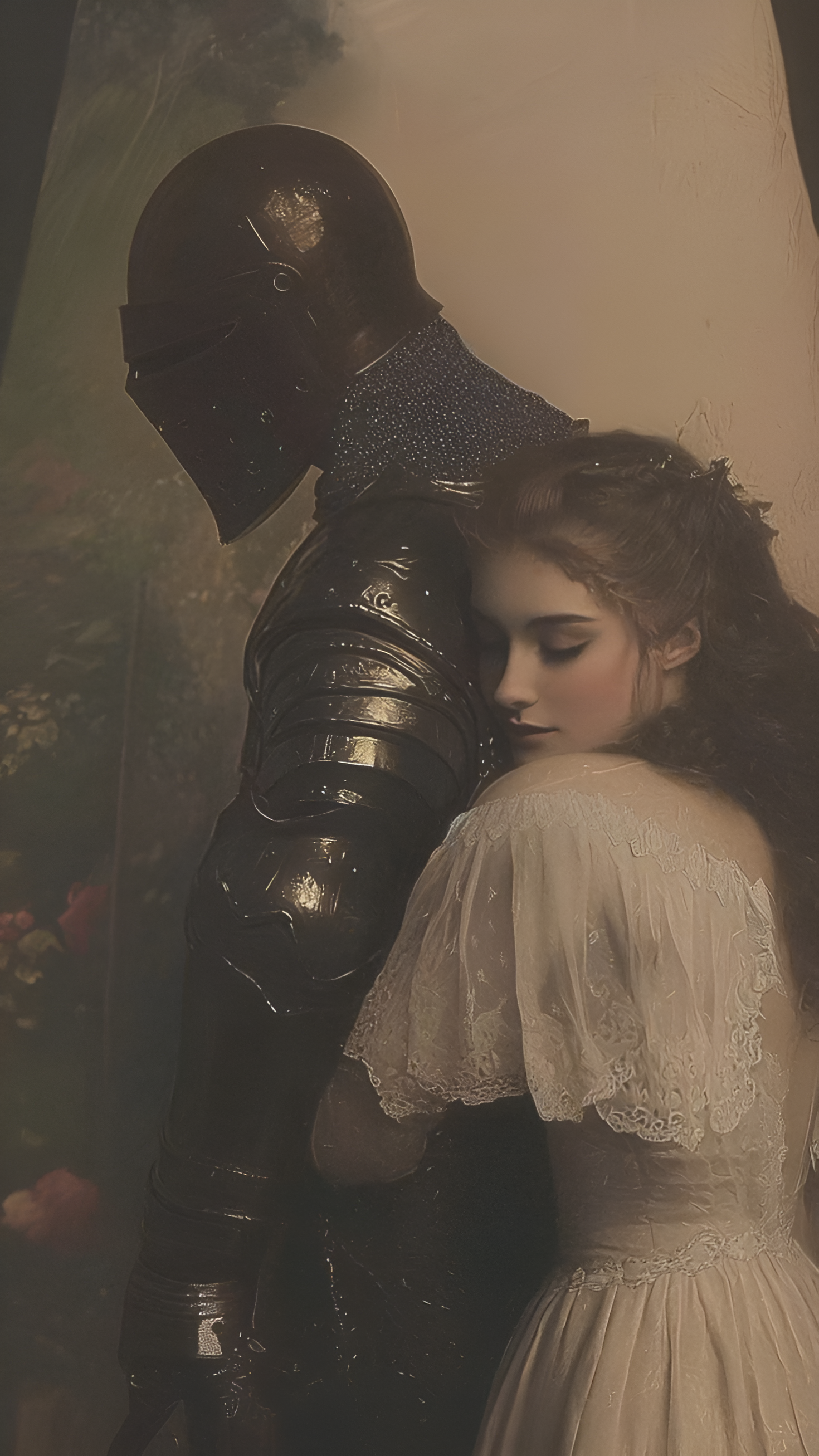 Knight and Maiden Embrace - fantasy wallpaper for OpersCraft