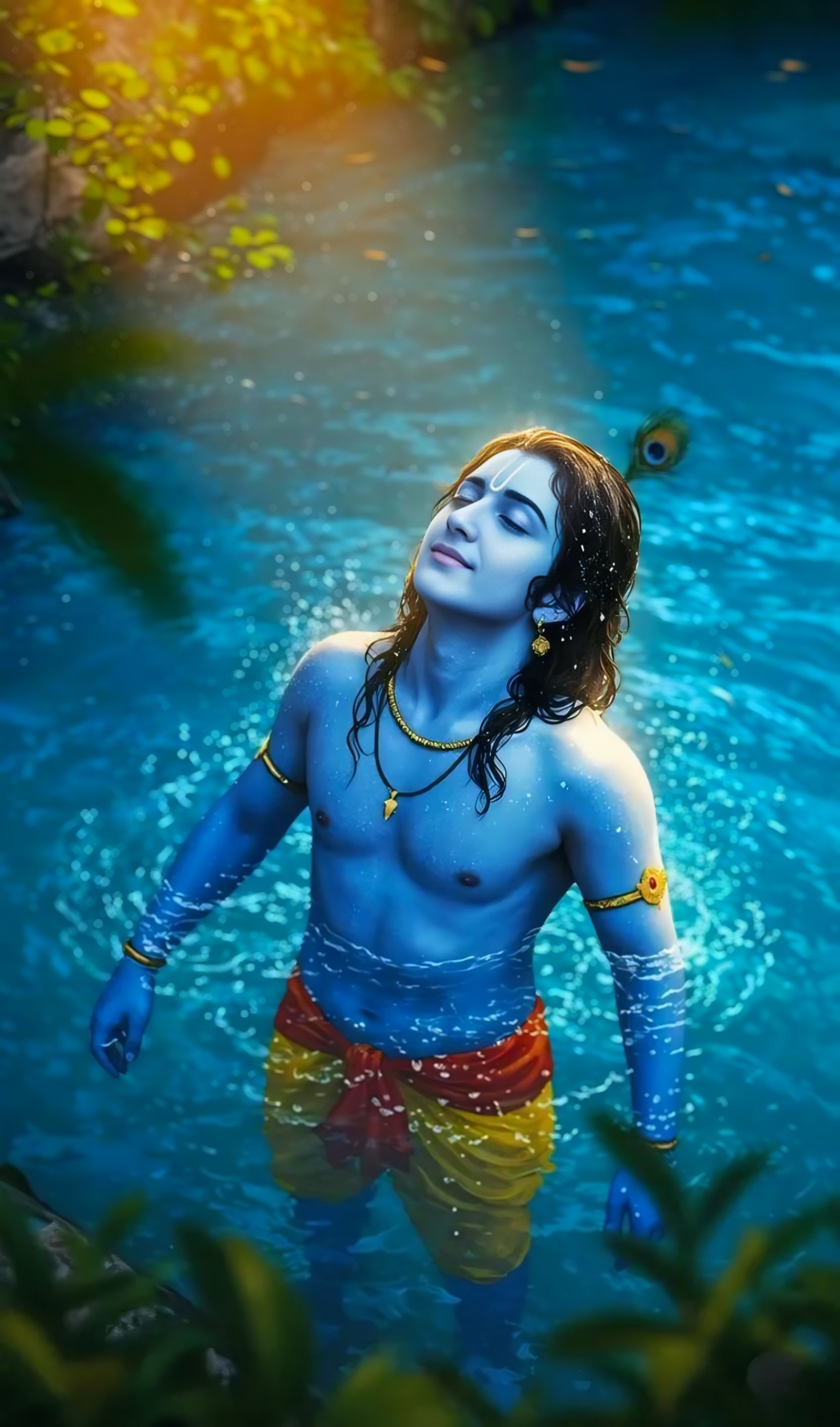 Krishna in Serene Waters - random wallpaper for OpersCraft