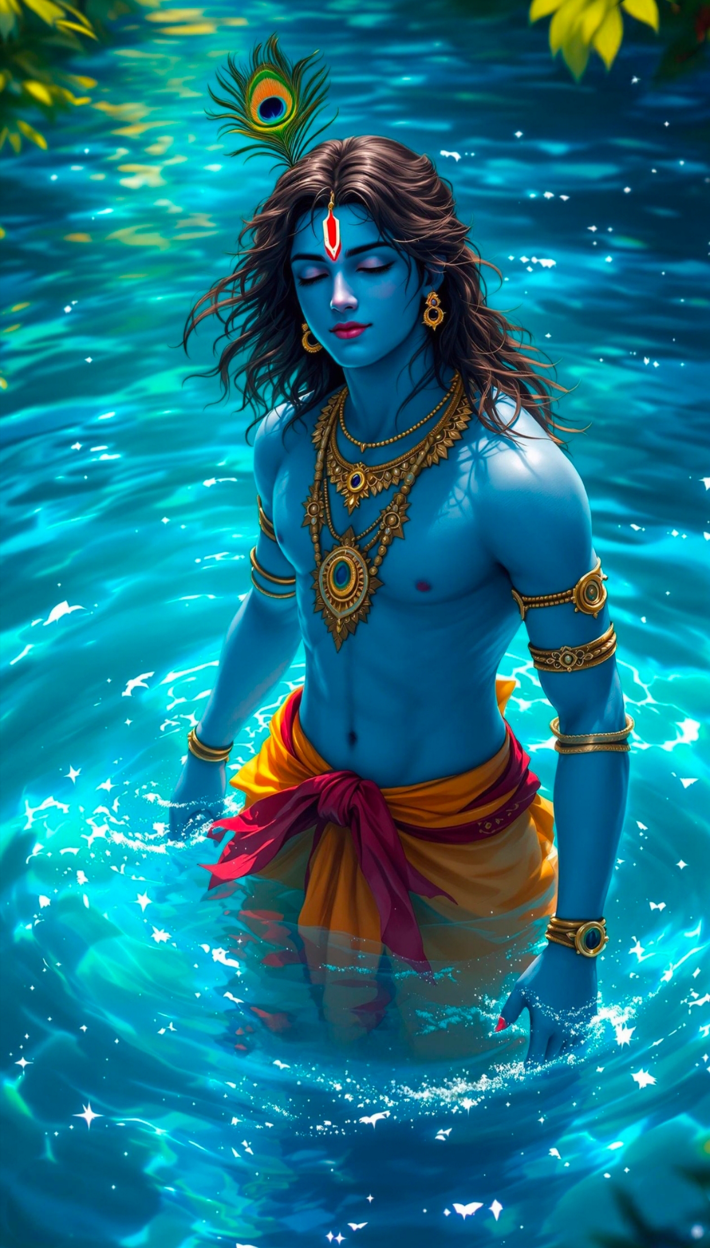 Krishna in Water - hindu wallpaper for OpersCraft