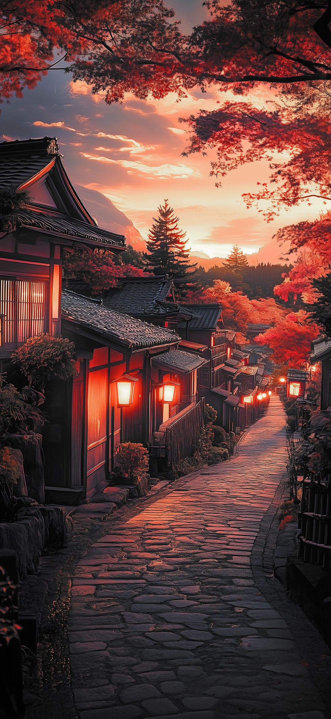 Kyoto Lantern Street - random wallpaper for OpersCraft
