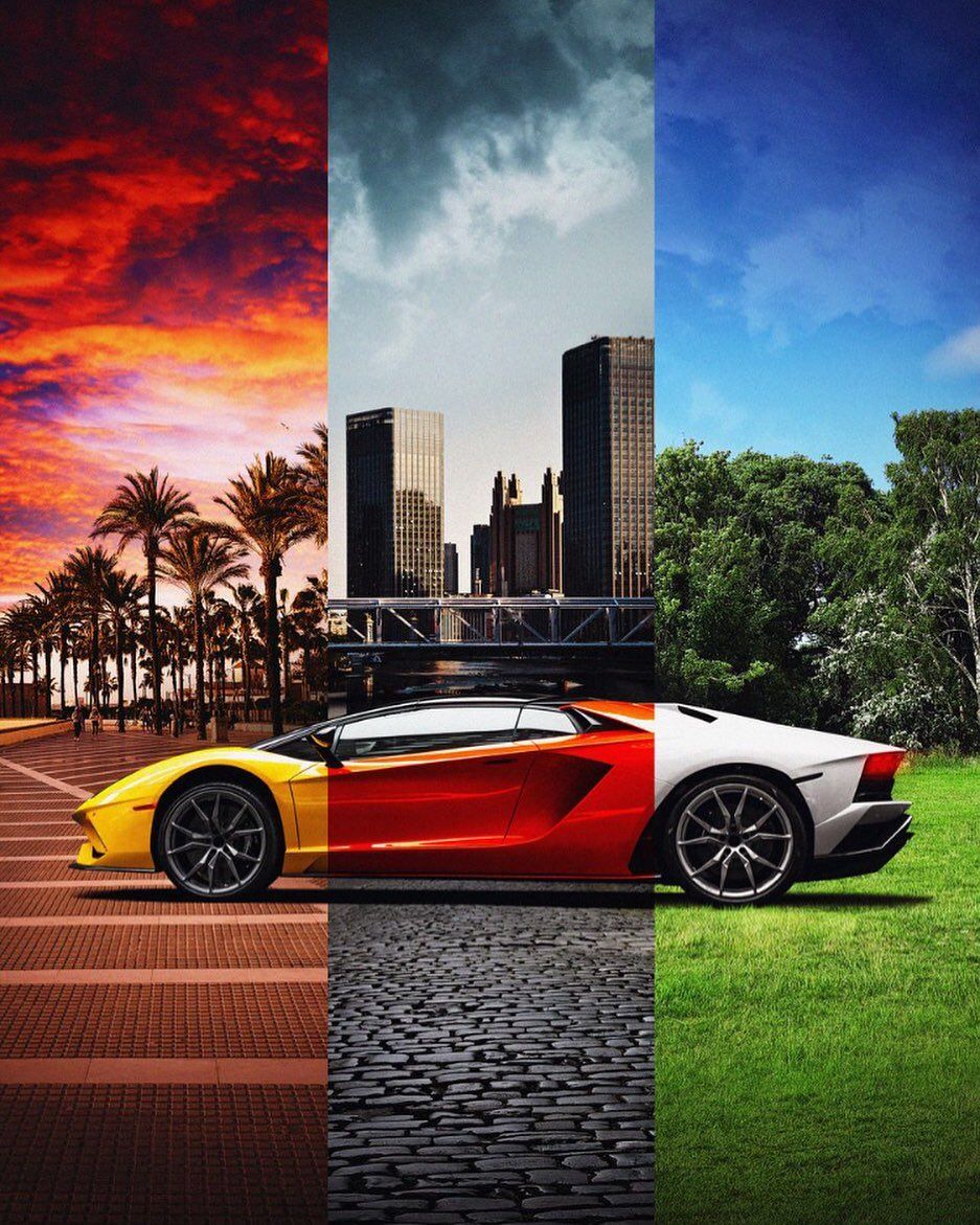 Lamborghini Landscape Collage - cars wallpaper for OpersCraft