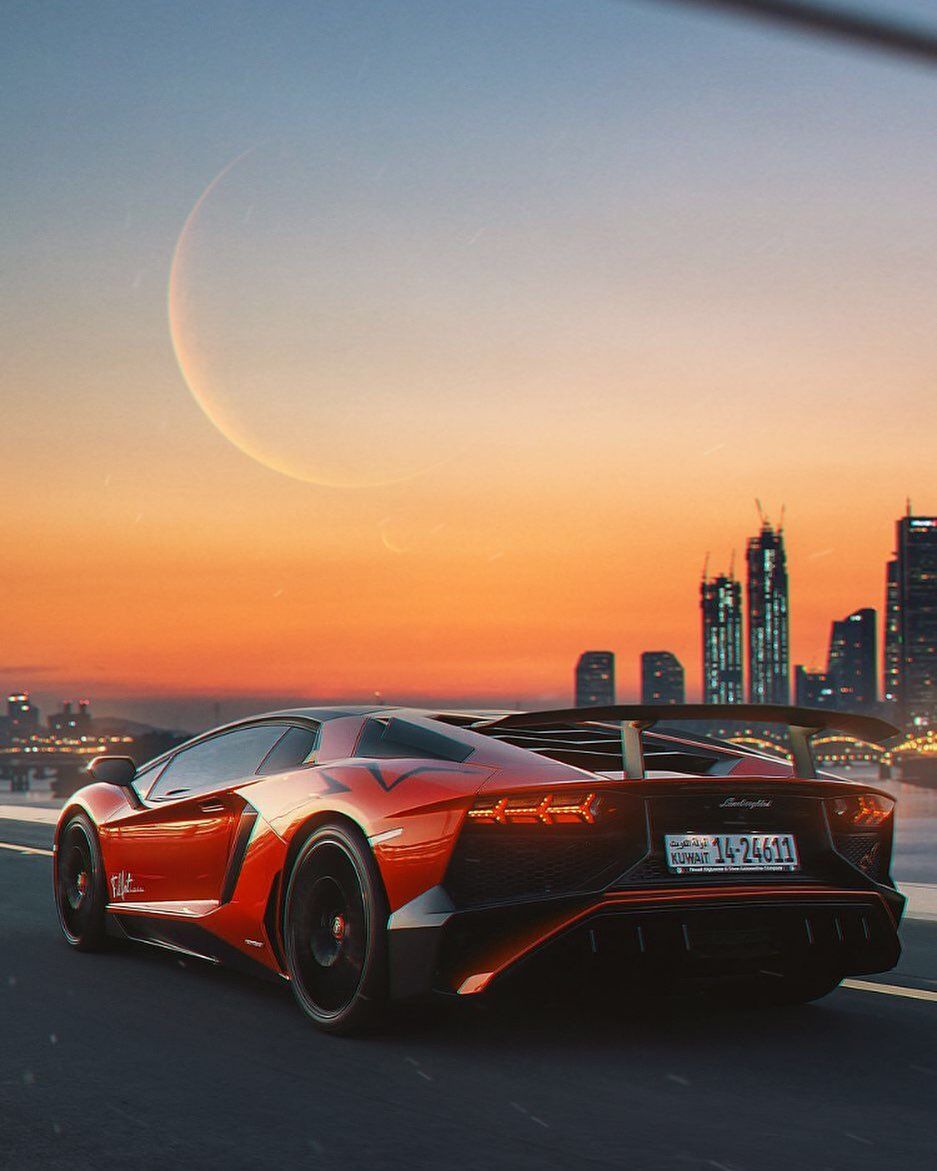 Lamborghini Sunset Drive - ferrari wallpaper for OpersCraft