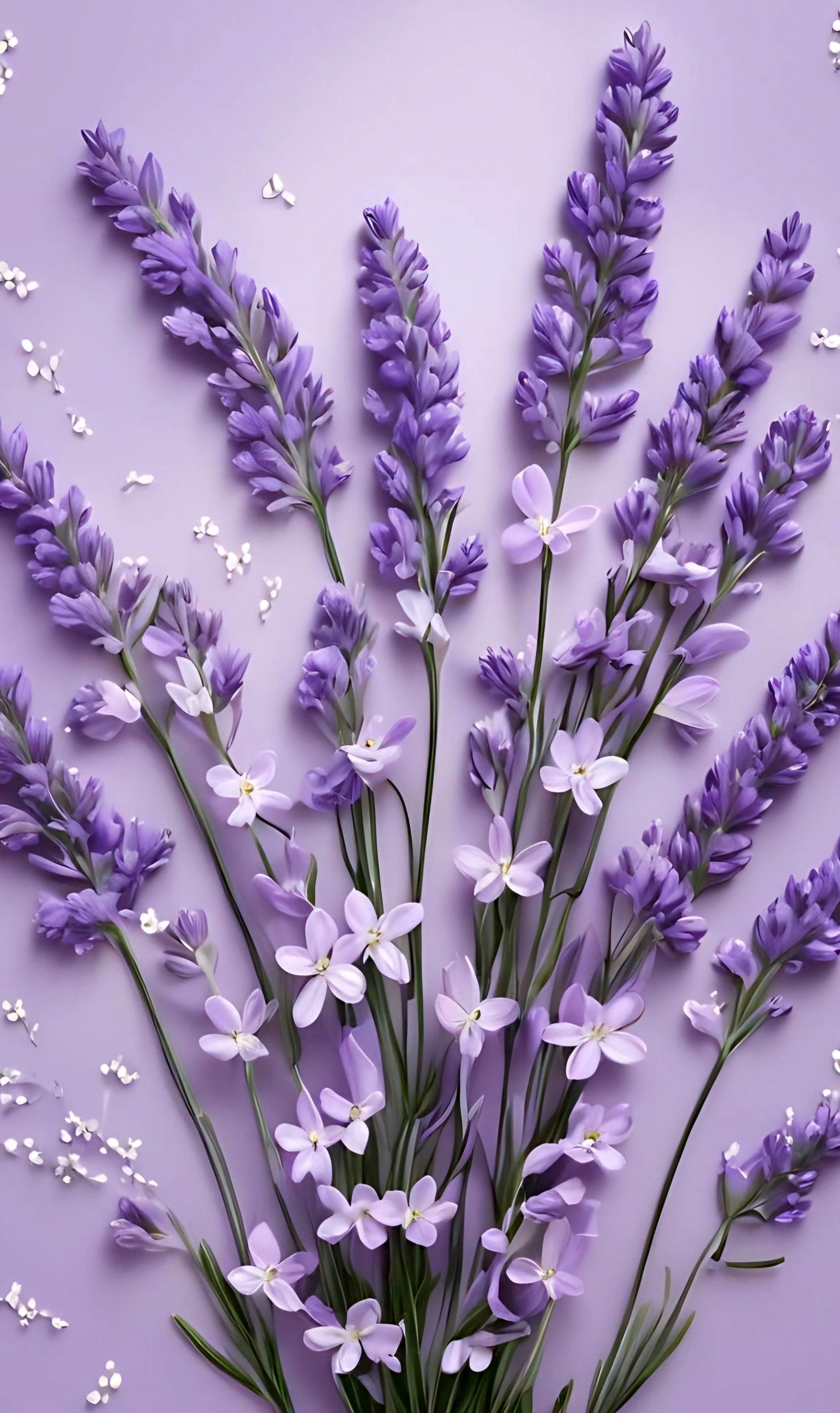 Lavender and White Flowers - floral wallpaper for OpersCraft