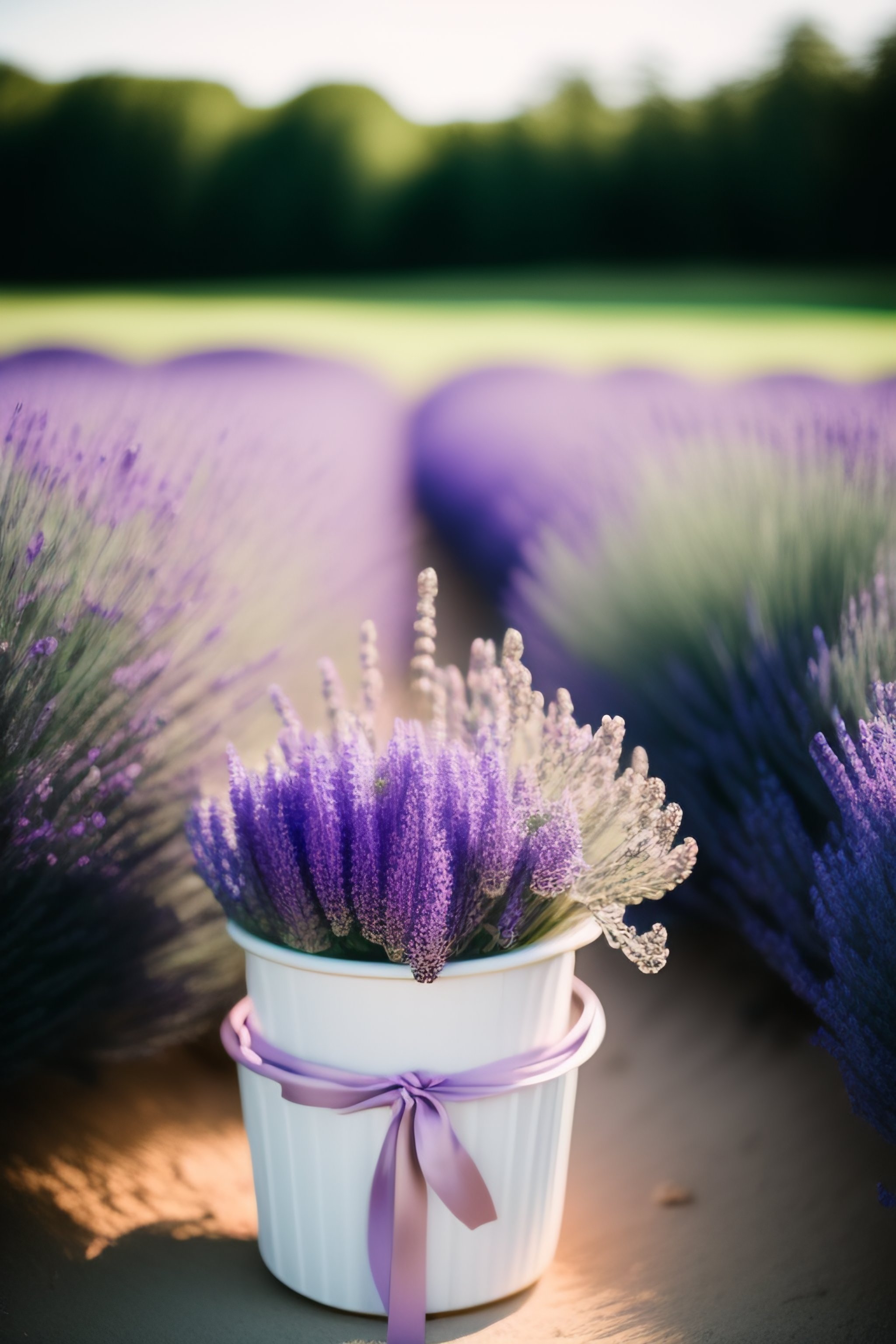 Lavender Field Bouquet - floral wallpaper for OpersCraft