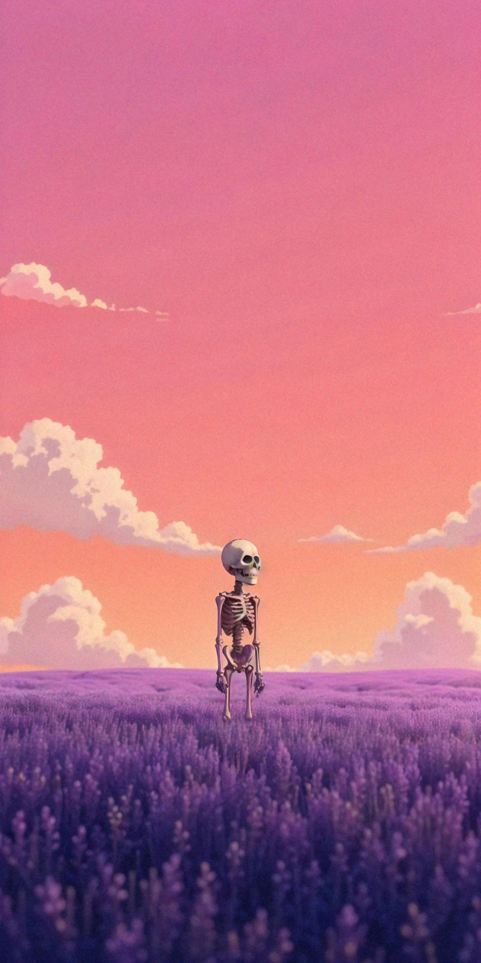 Lavender Field Skeleton - random wallpaper for OpersCraft