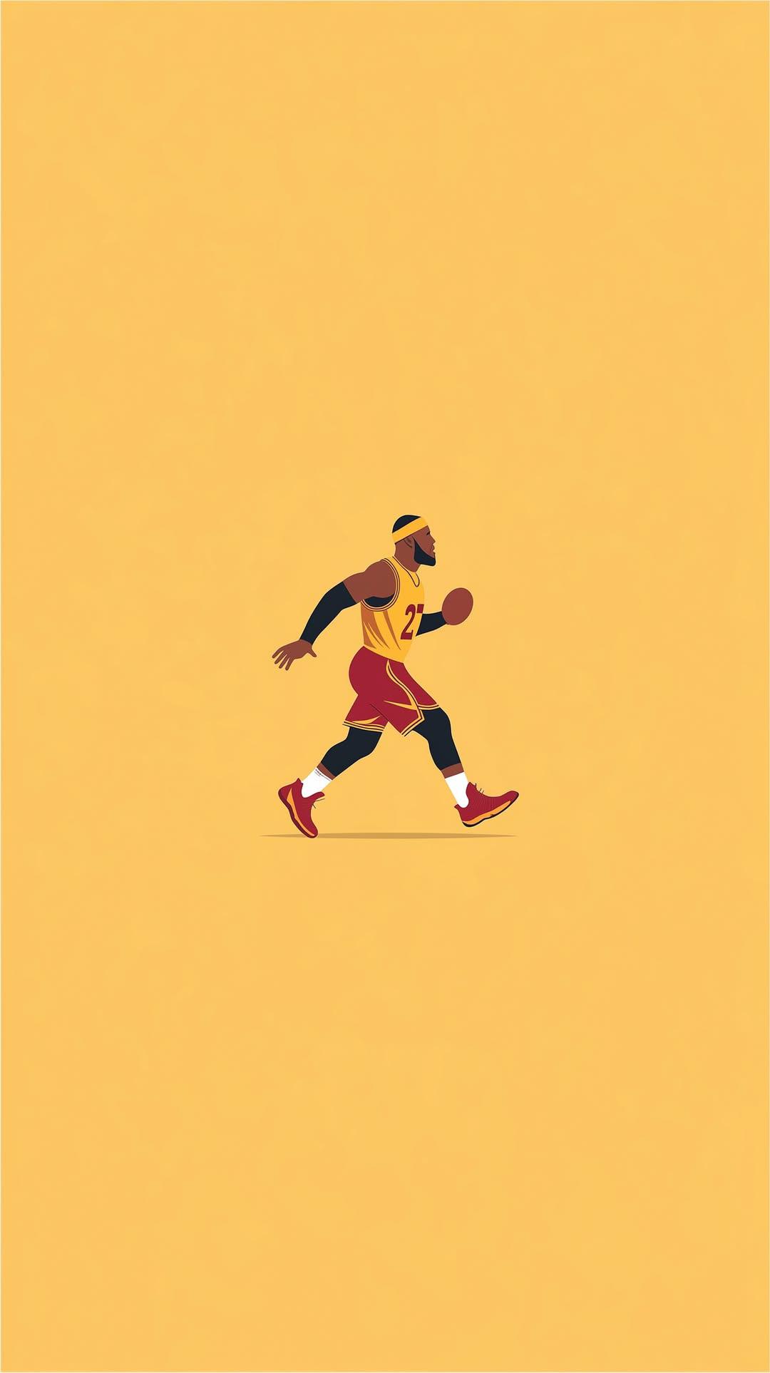 LeBron_James_Minimalist_Dribble - art wallpaper for OpersCraft