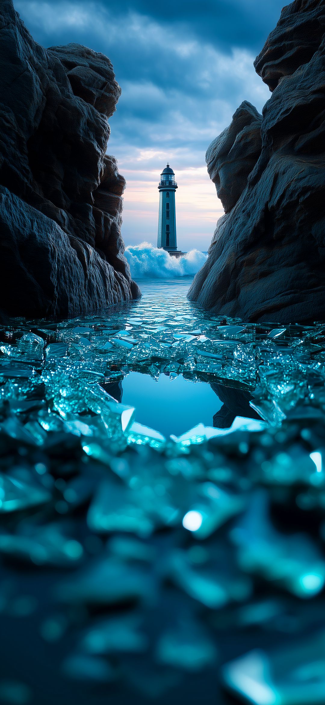 Lighthouse Amidst Crashing Waves - lighthouse wallpaper for OpersCraft