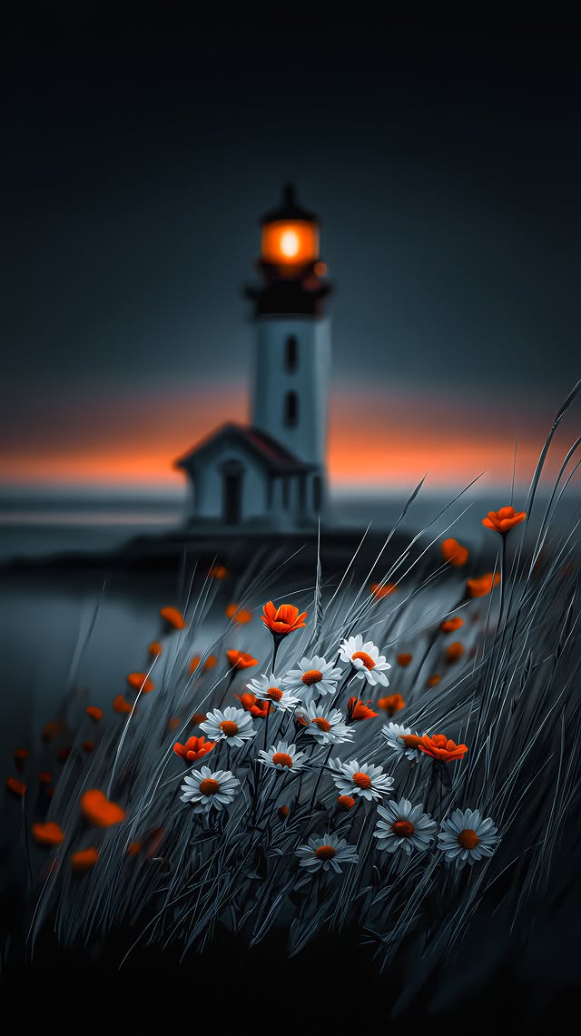 Lighthouse and Wildflowers - lighthouse wallpaper for OpersCraft