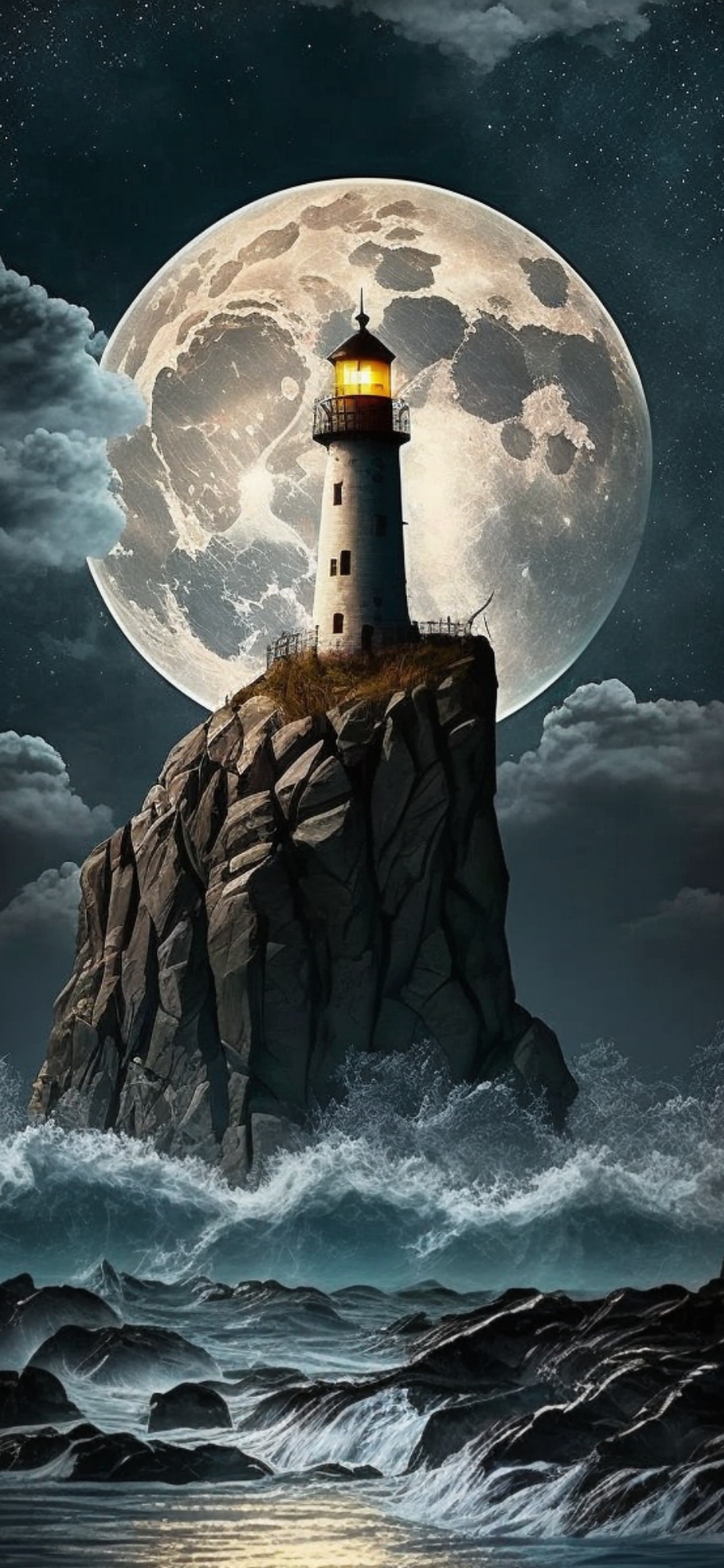Lighthouse Under Moonlight - random wallpaper for OpersCraft
