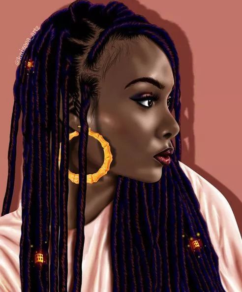 Locs and Gold Hoops - girl wallpaper for OpersCraft