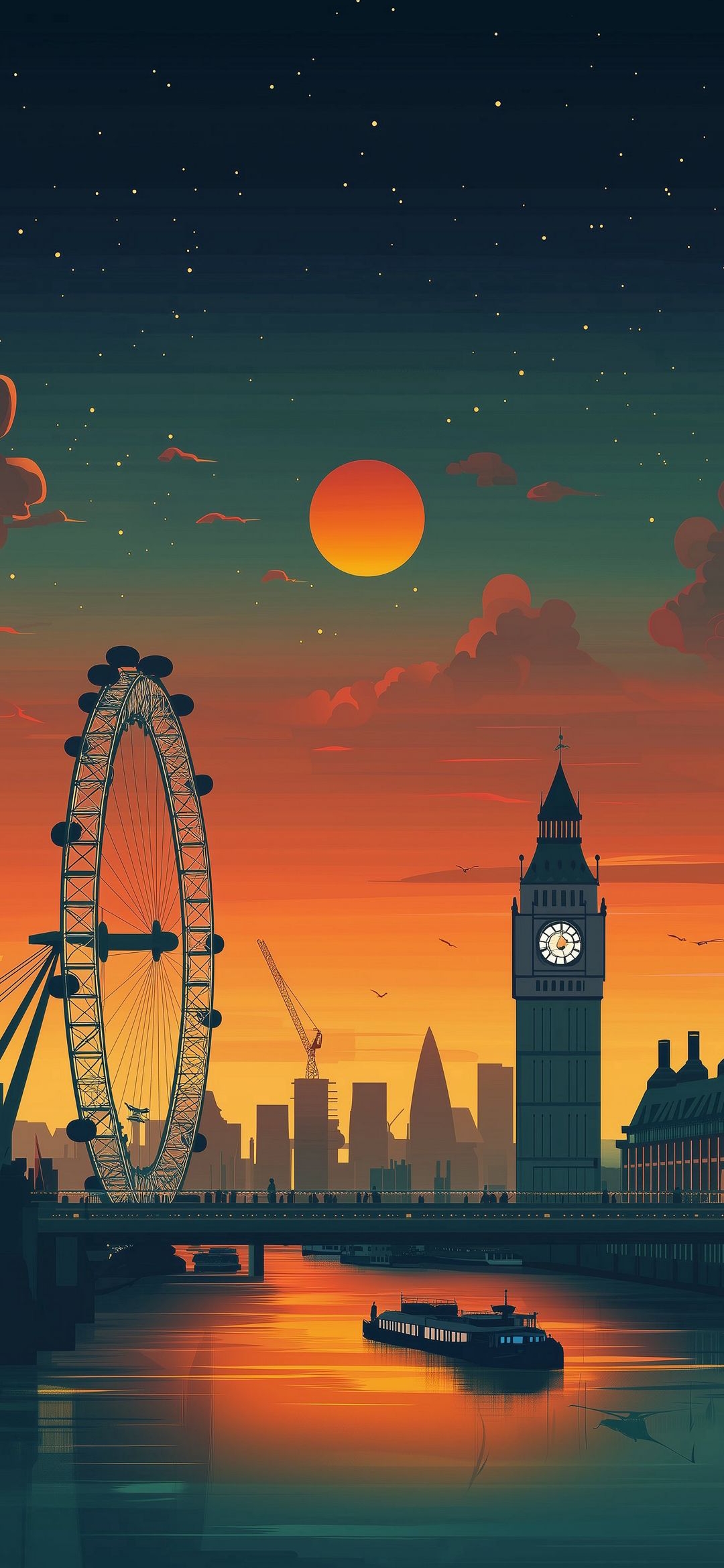 London Skyline Sunset - city wallpaper for OpersCraft