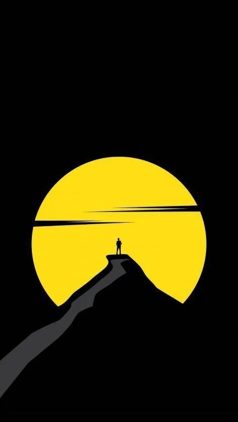 Lone Figure Sunset - minimal wallpaper for OpersCraft