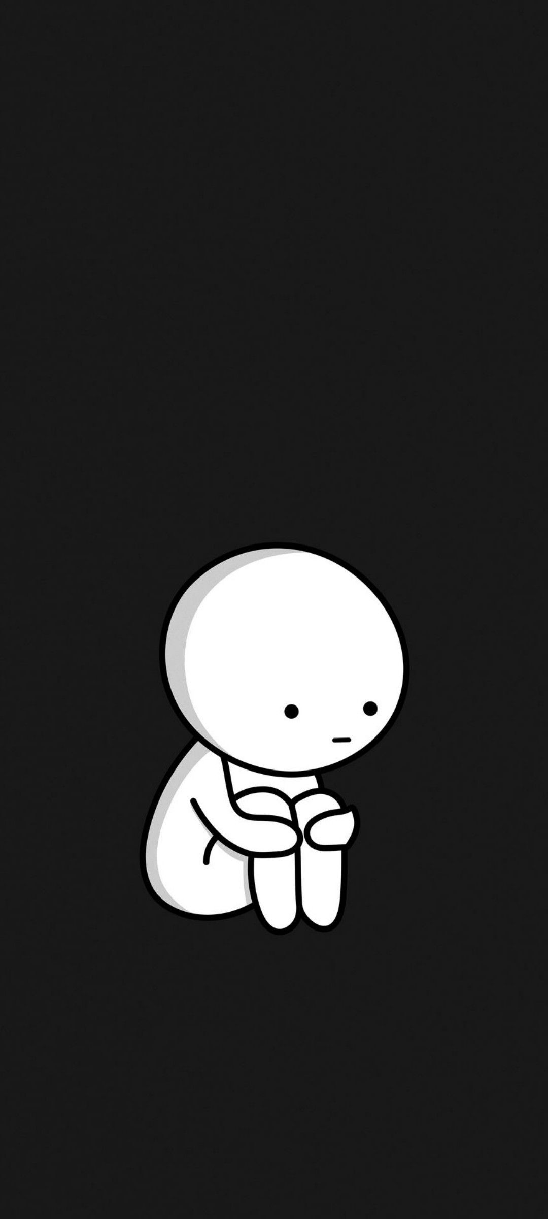 Lonely White Figure - sad wallpaper for OpersCraft