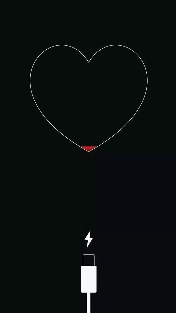 Low Battery Heart - minimal wallpaper for OpersCraft