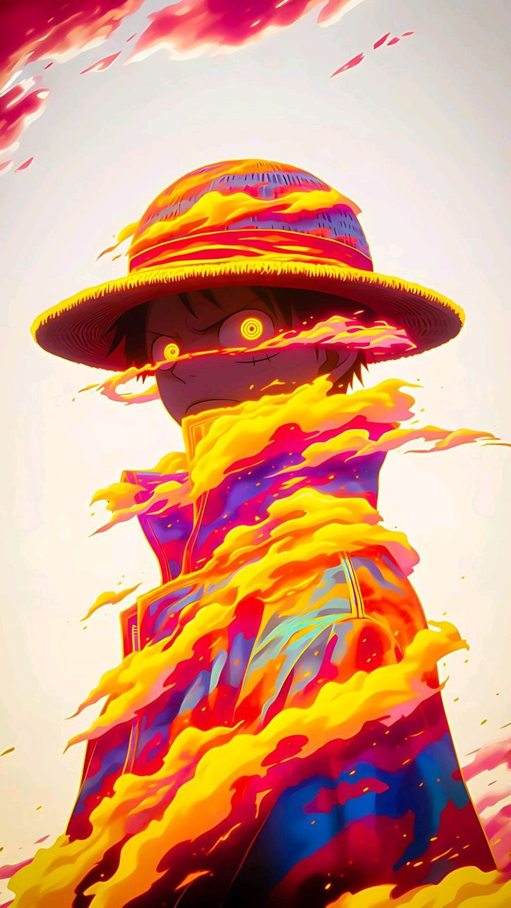 Luffy's Fiery Aura - one piece wallpaper for OpersCraft