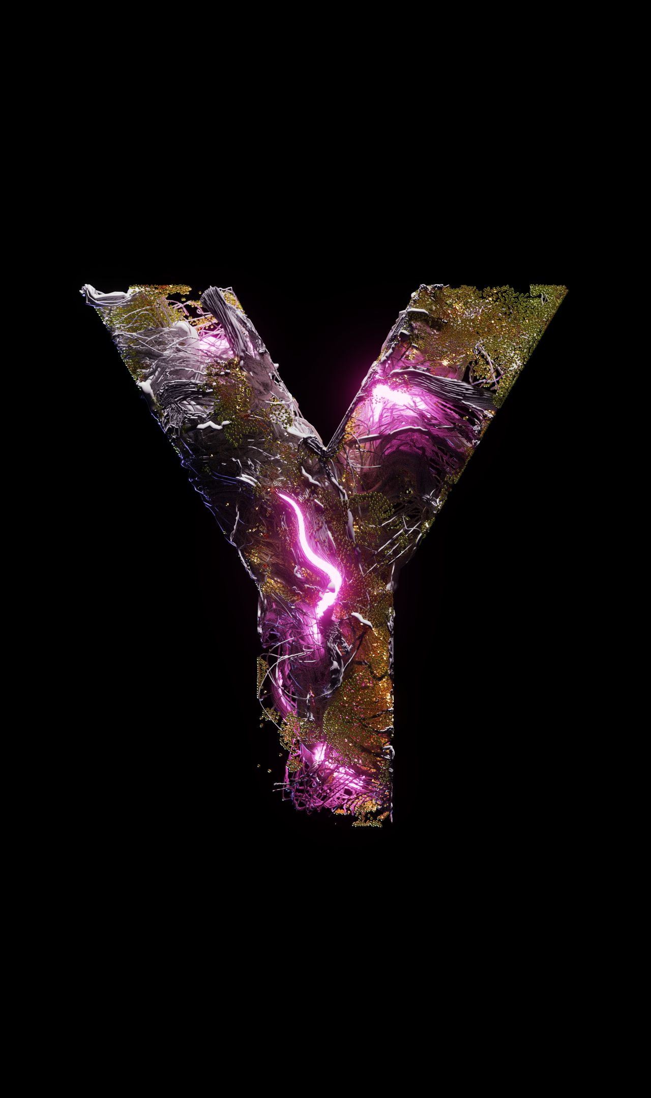 Luminous Letter Y - abstract wallpaper for OpersCraft