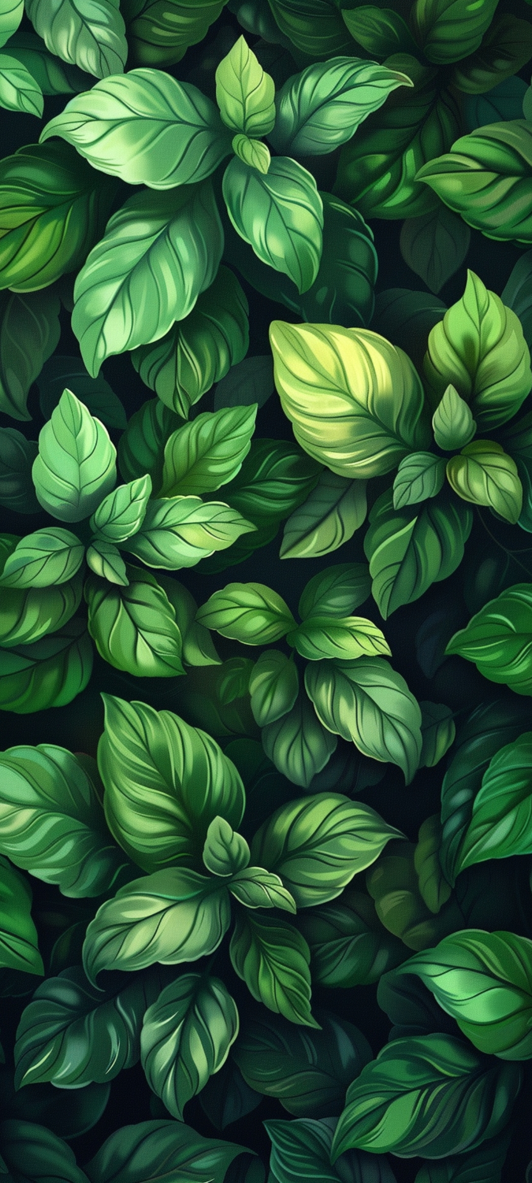 Lush Green Basil Leaves - random wallpaper for OpersCraft