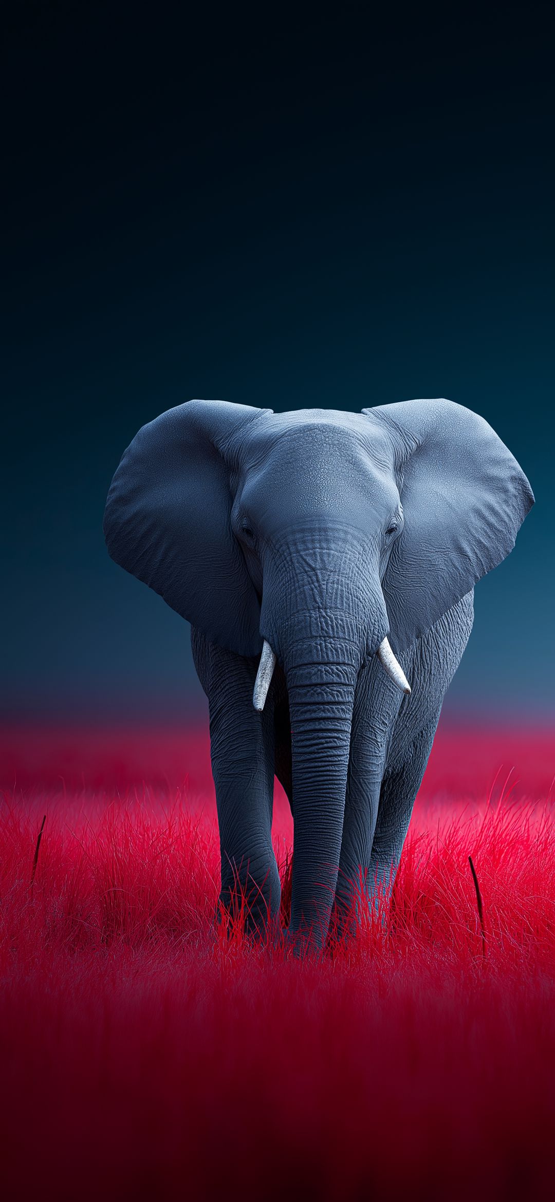 Majestic Elephant in Red Field - elephant wallpaper for OpersCraft
