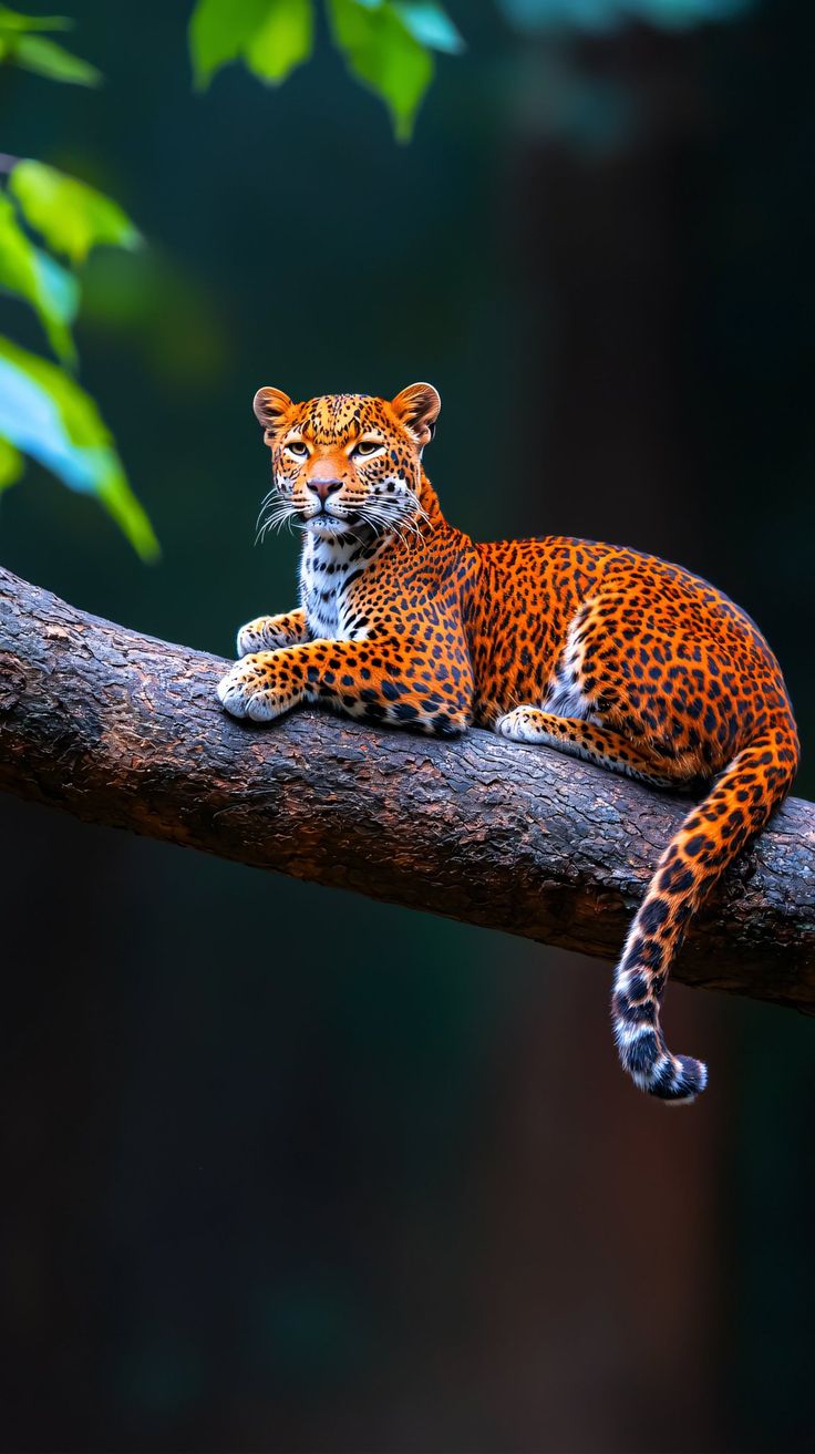 Majestic Leopard on Branch - leopard wallpaper for OpersCraft