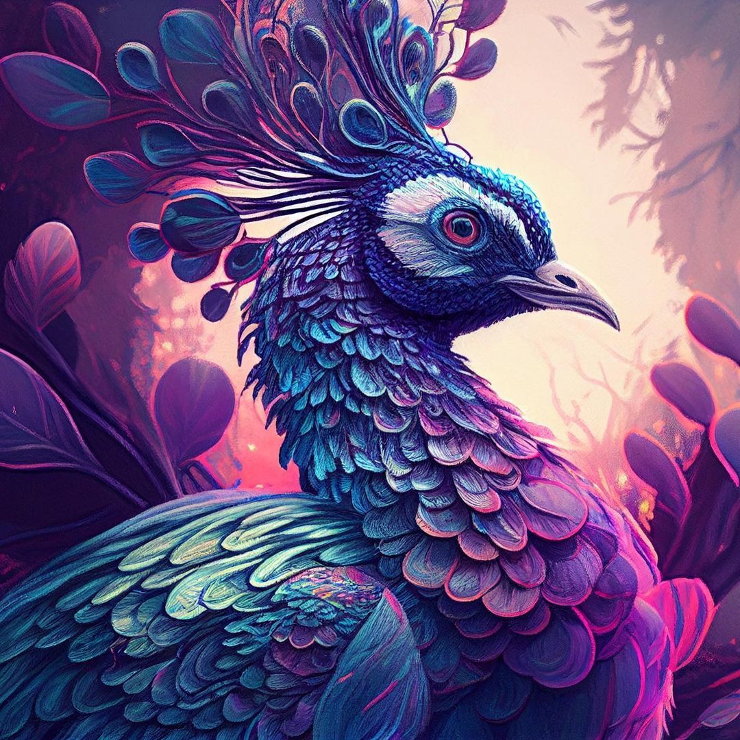Majestic Peacock Portrait - random wallpaper for OpersCraft