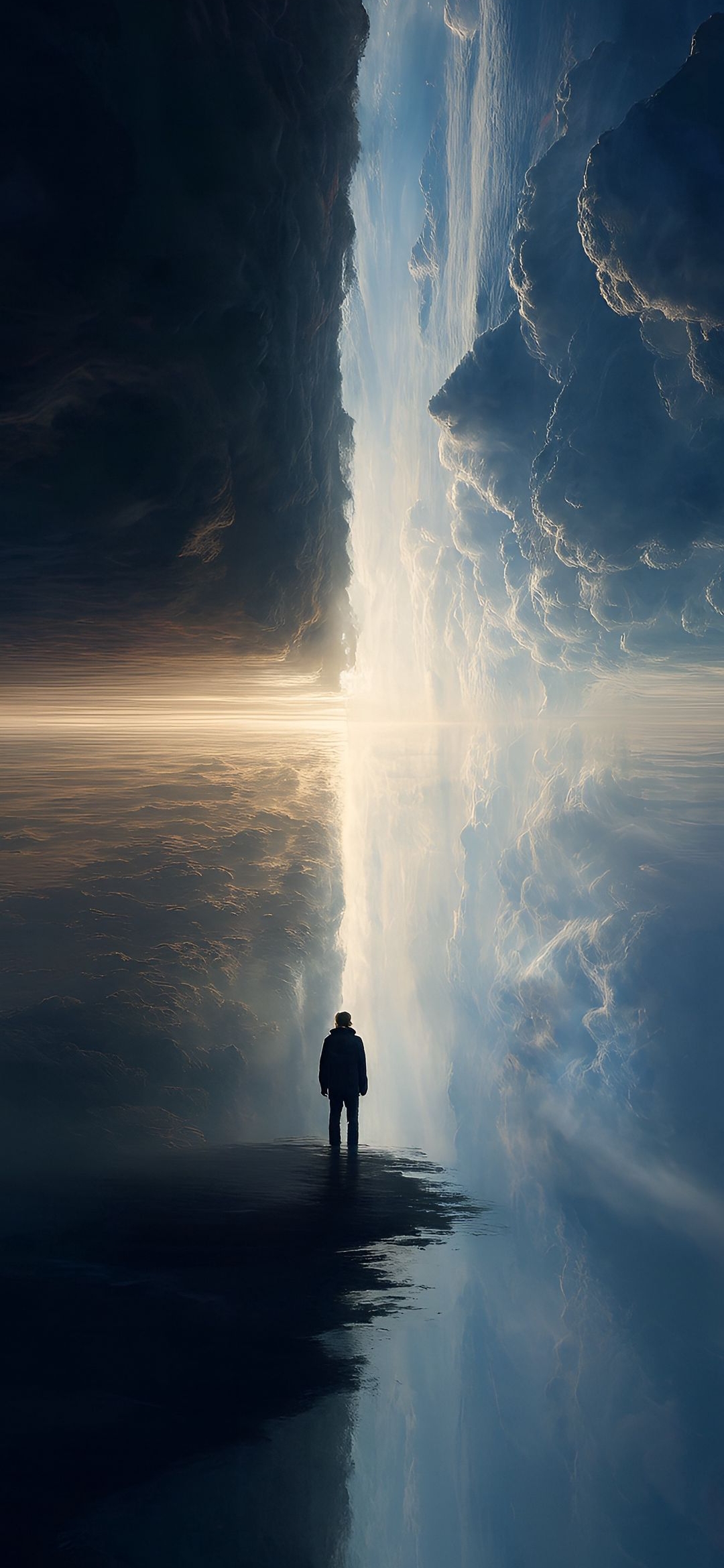 Man Facing Celestial Divide - celestial wallpaper for OpersCraft