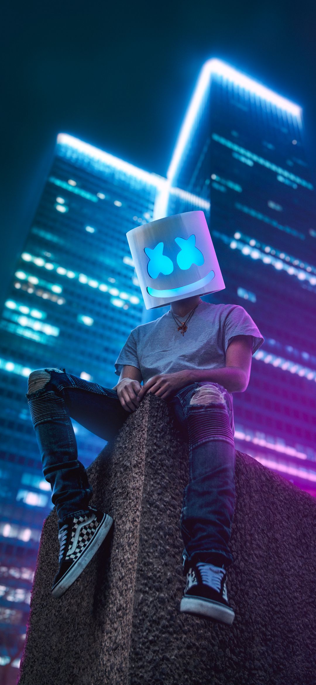 Marshmello Cityscape Vibes - dope wallpaper for OpersCraft