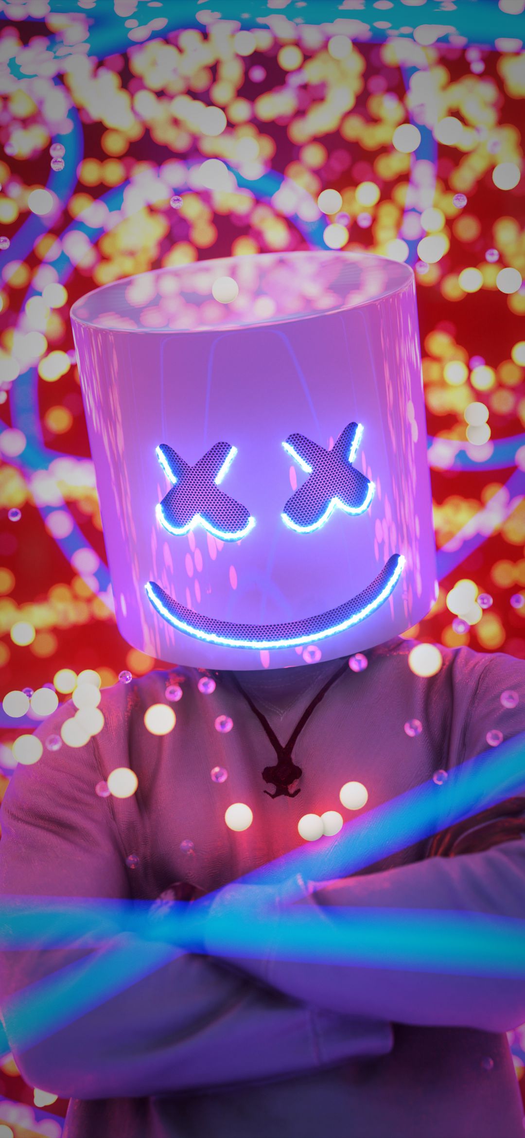 Marshmello Neon Portrait - dope wallpaper for OpersCraft