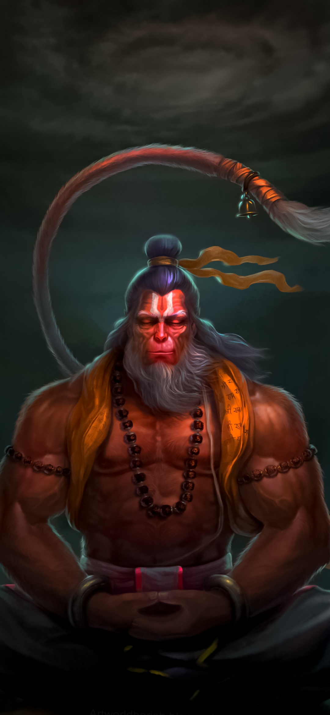 Meditating Hanuman - hindu wallpaper for OpersCraft