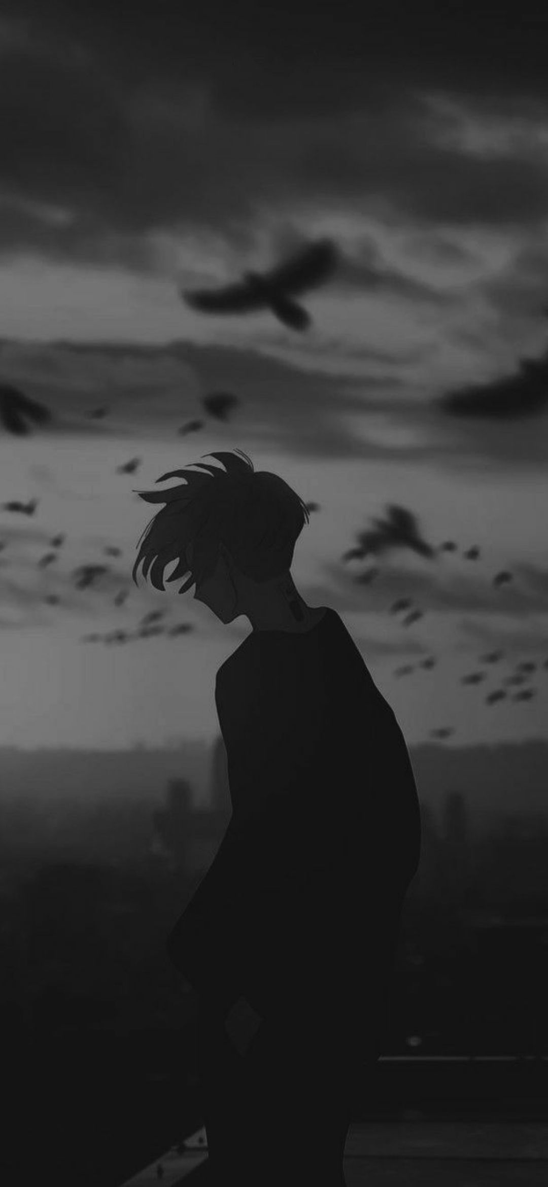 Melancholy Anime Silhouette - anime wallpaper for OpersCraft