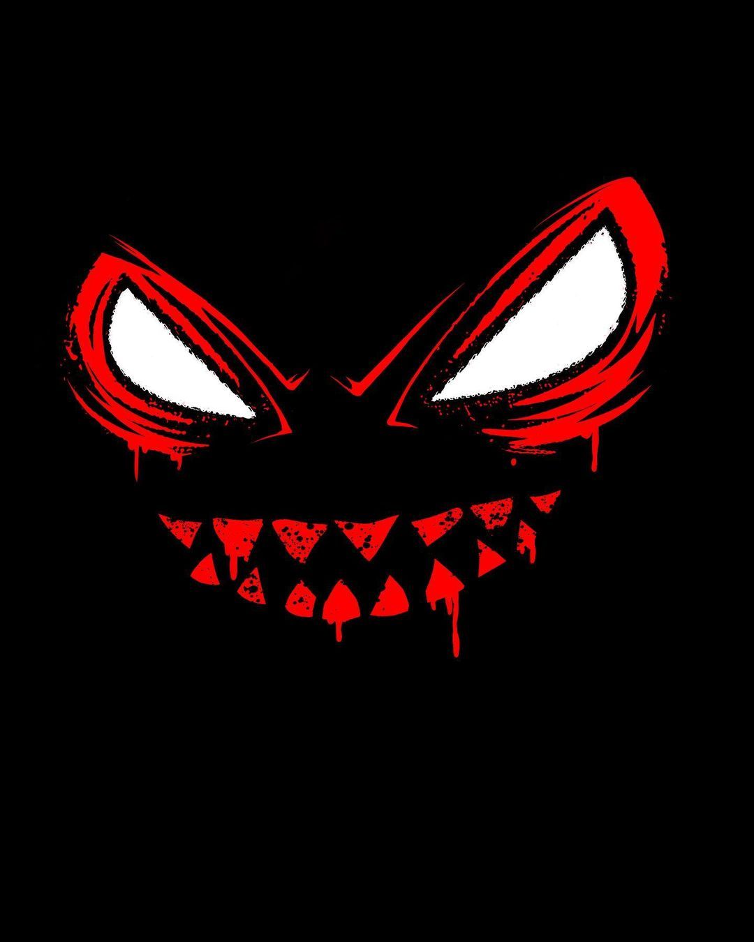 Menacing Red Grin - horror wallpaper for OpersCraft