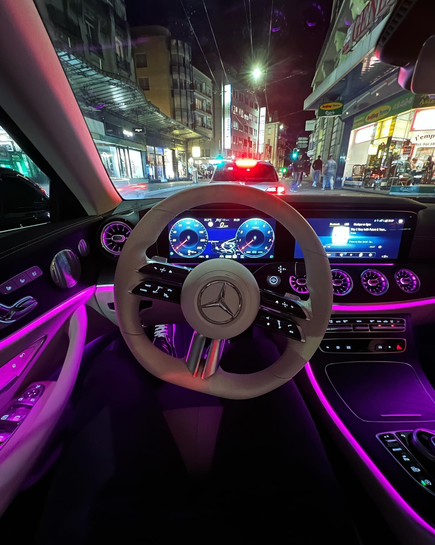 Mercedes Interior Night Drive - random wallpaper for OpersCraft