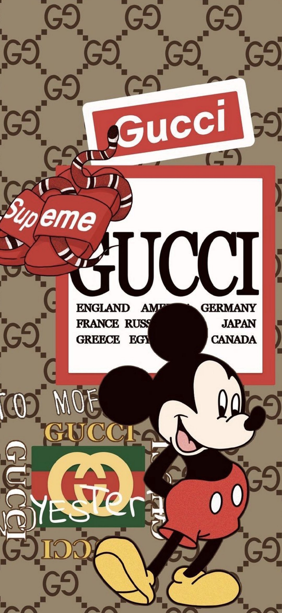 Mickey Gucci Supreme - character wallpaper for OpersCraft